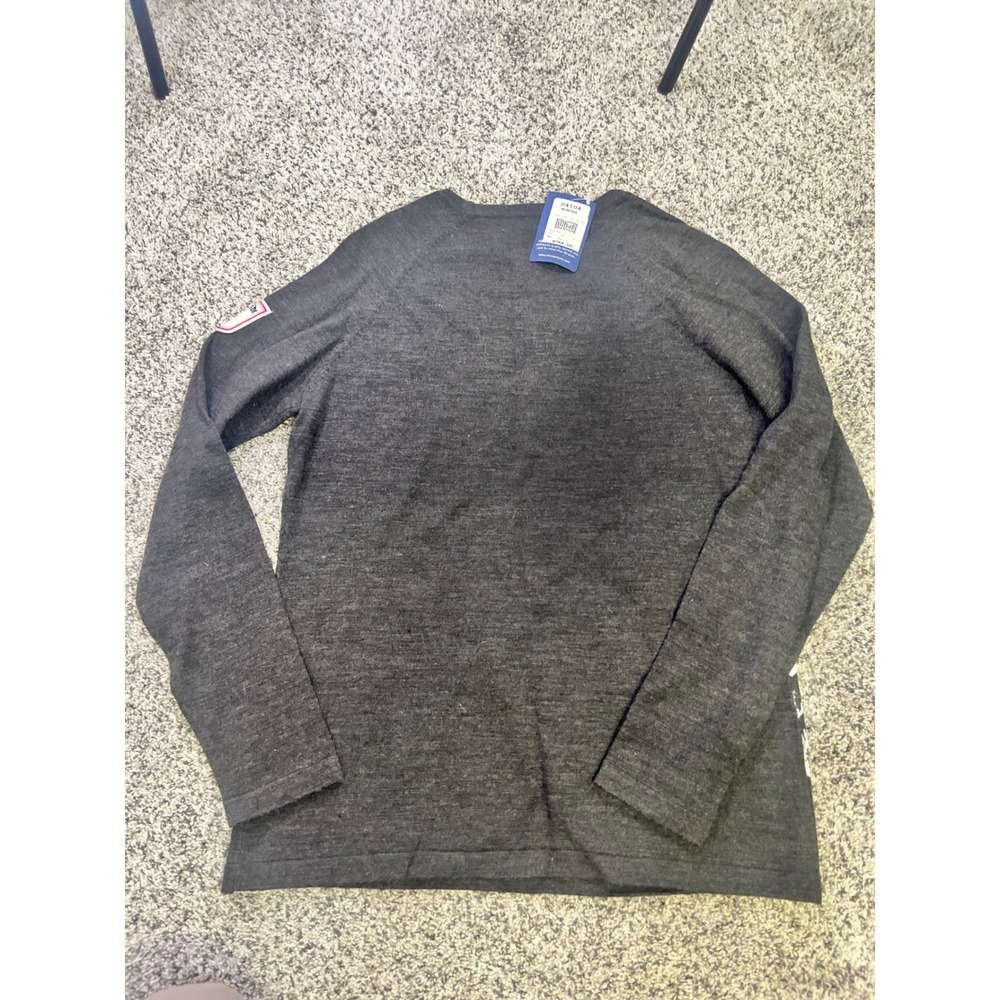 Meister Montage Ski Base Layer Wool Blend Charcoal Grey Telluride Patch XL NEW - Picture 5 of 7